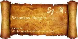 Sztankov Margit névjegykártya