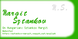 margit sztankov business card